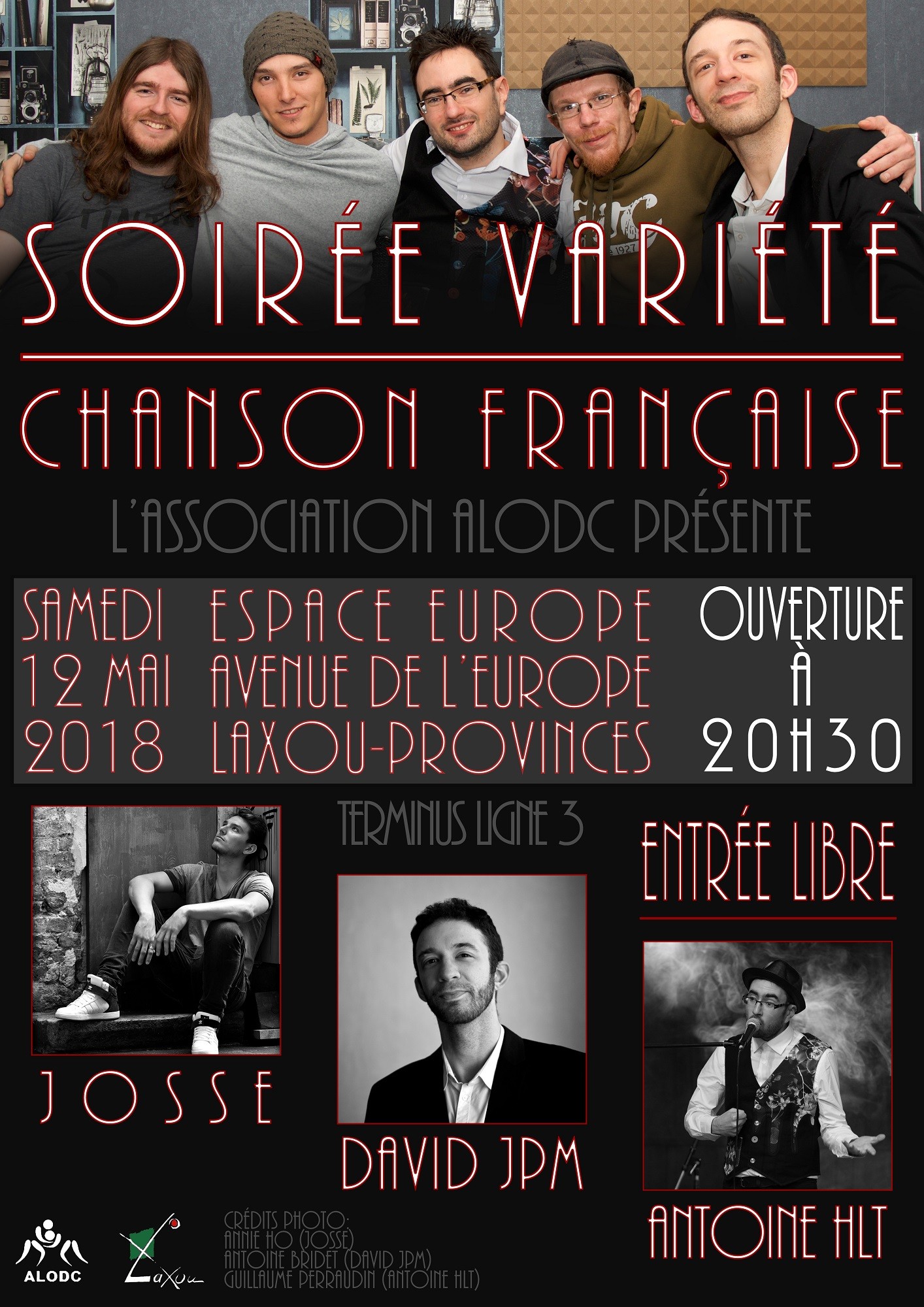 Soirée chanson/variété française - Espace Europe à Laxou - 12 mai 2018