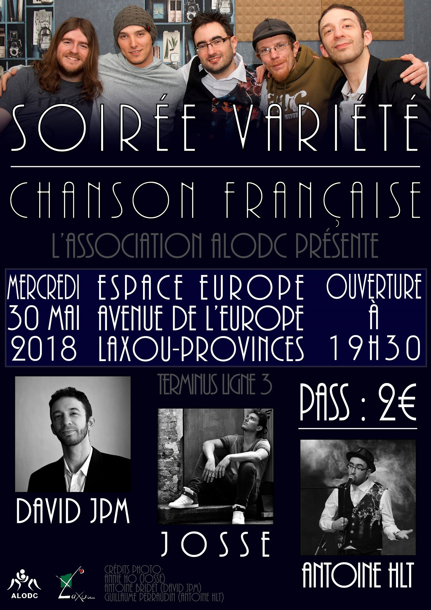 Soirée chanson/variété française - Espace Europe à Laxou - 30 mai 2018