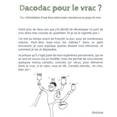 Dacodac pour le vrac - Janvier 2021